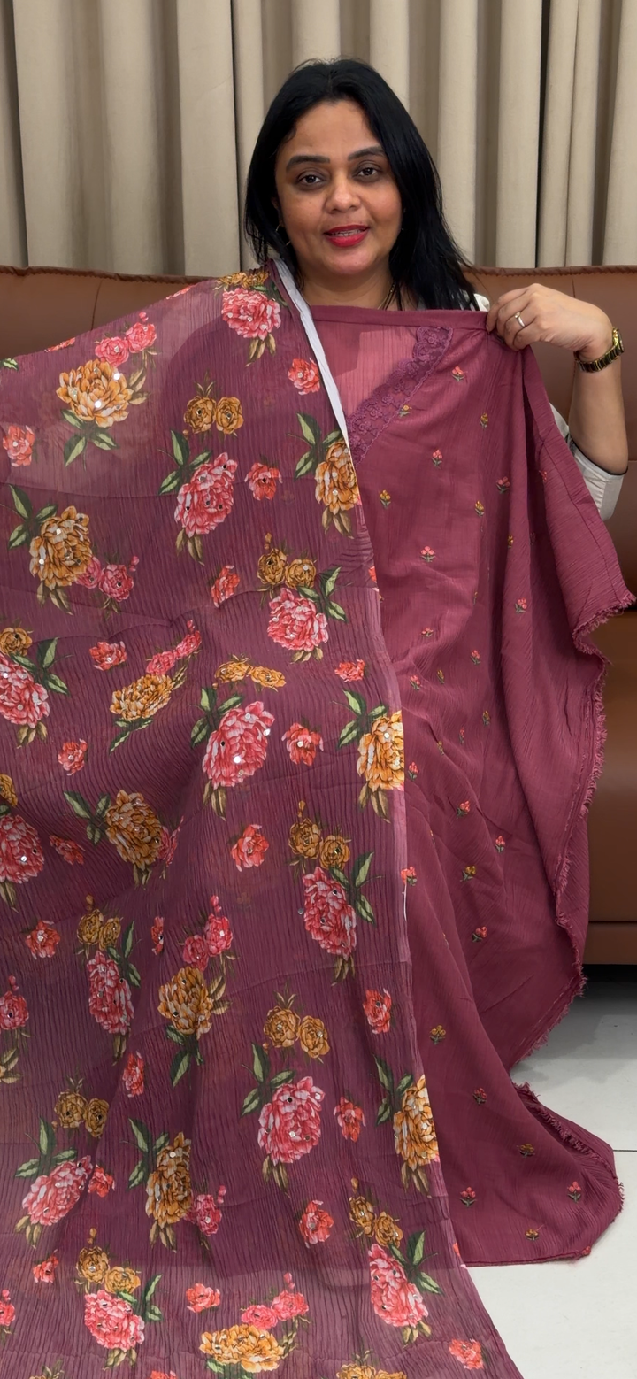 MUL CRUSHED UNSTITCHED SALWAR SUITS - NUWA - 1716