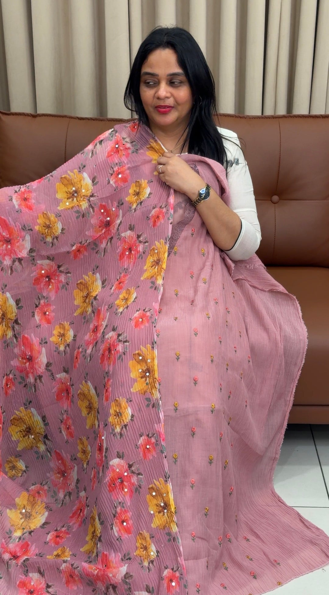 MUL CRUSHED UNSTITCHED SALWAR SUITS - NUWA - 1710