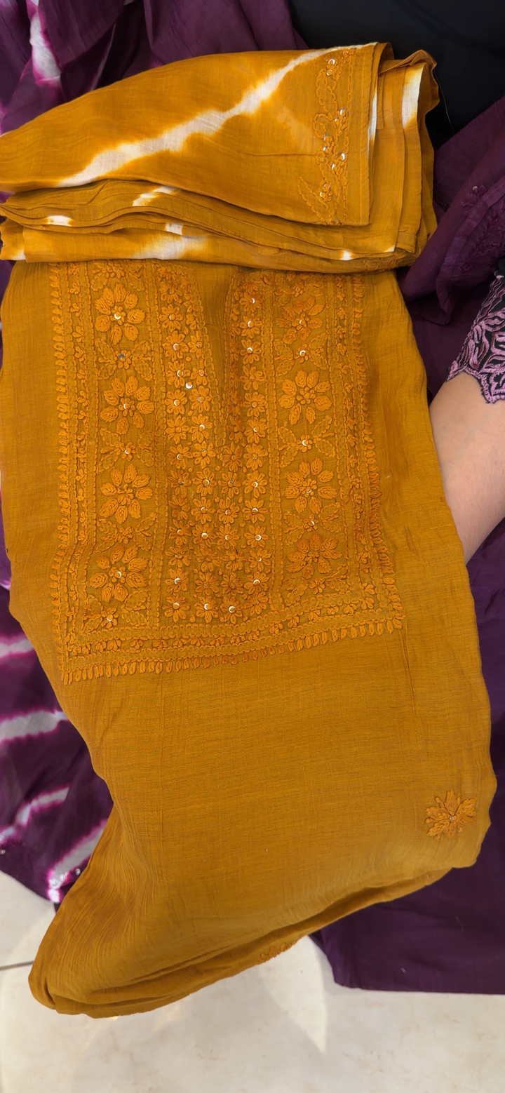 CHIKANKARI UNSTITCHED SALWAR SUITS - NUWA-2060