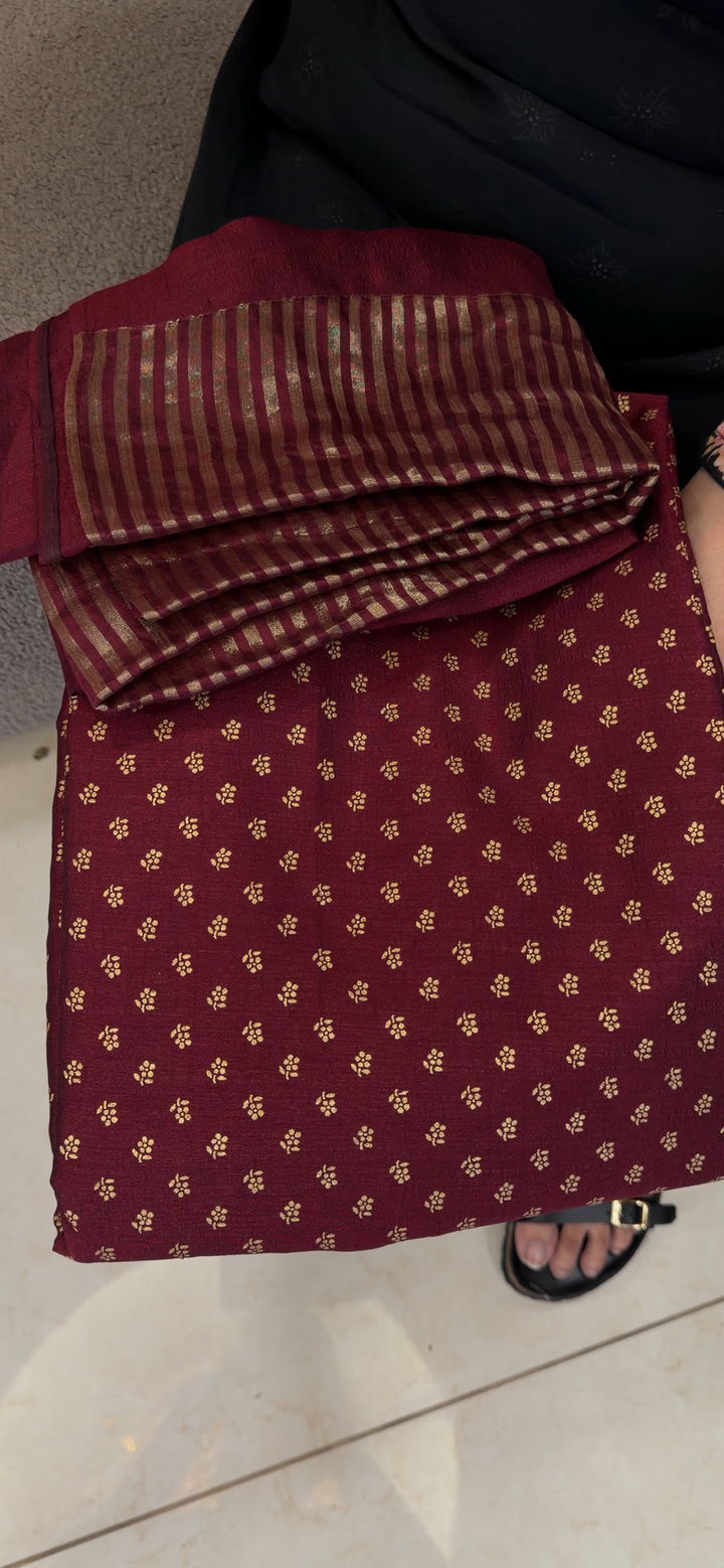 SEMI RAW SILK UNSTITCHED SALWAR SUITS - NUWA - 2243