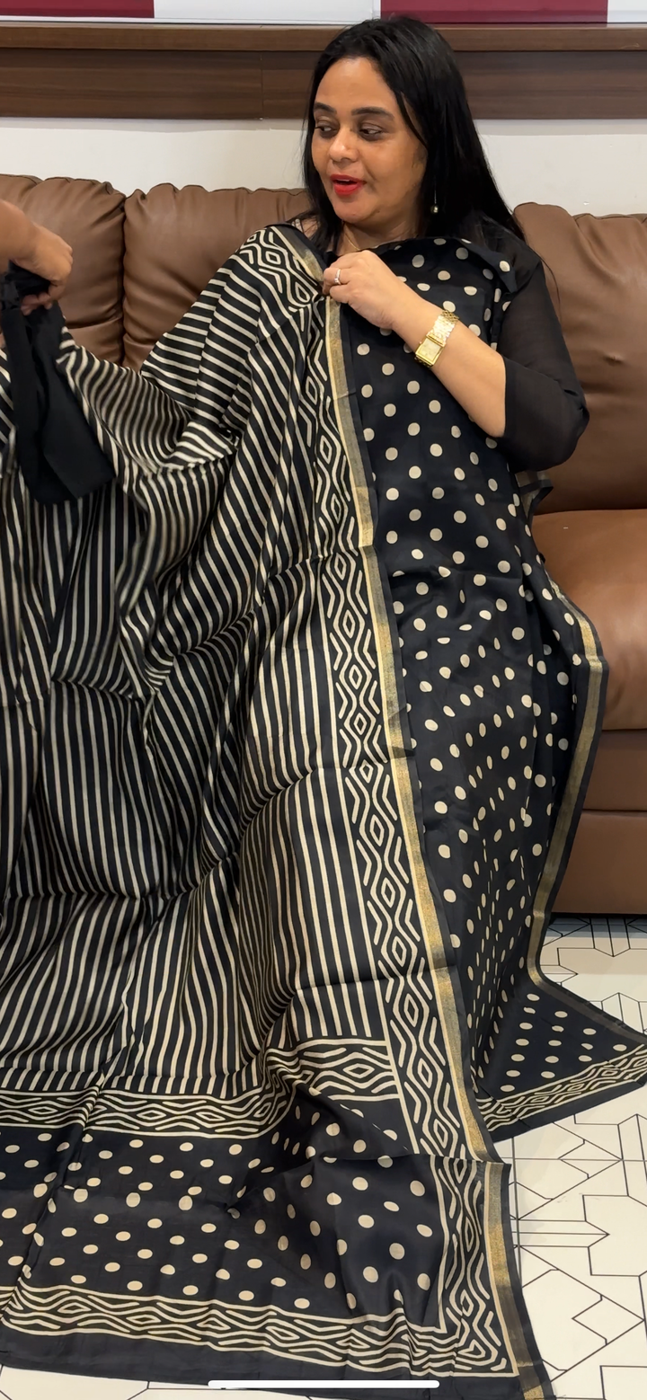 MAHESWARI SILK UNSTITCHED SALWAR SUITS - NUWA - 2241