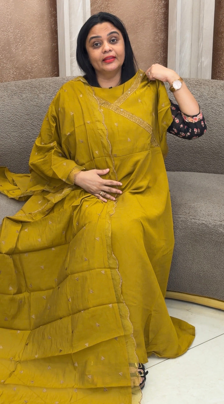 MUL CHANDERI TOP AND DUPATTA - NUWA-2275