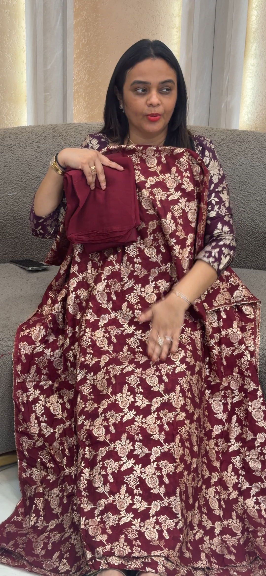 SEMI BANARASI UNSTITCHED SALWAR SUITS - NUWA - 1016