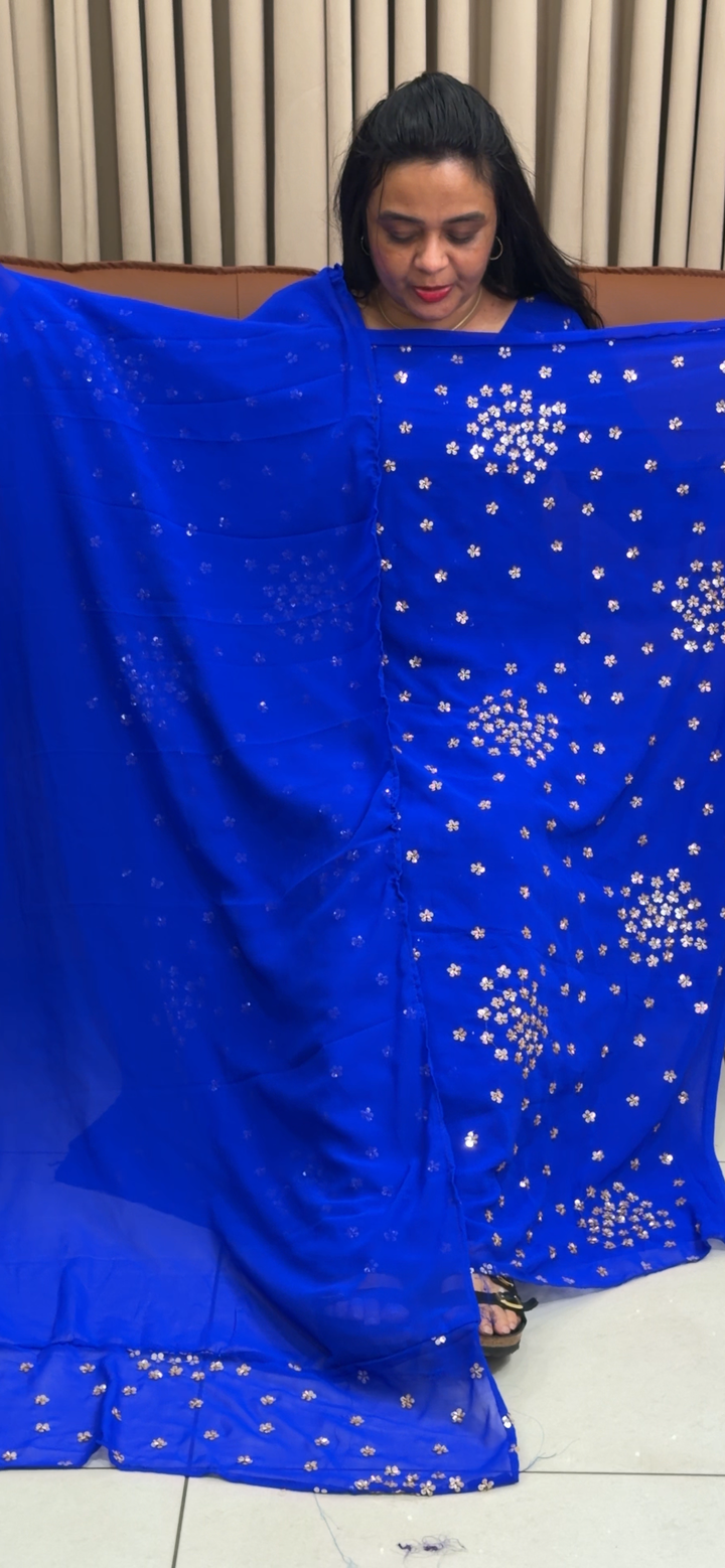 HAND WORKED UNSTITCHED SALWAR SUITS - NUWA - 1974