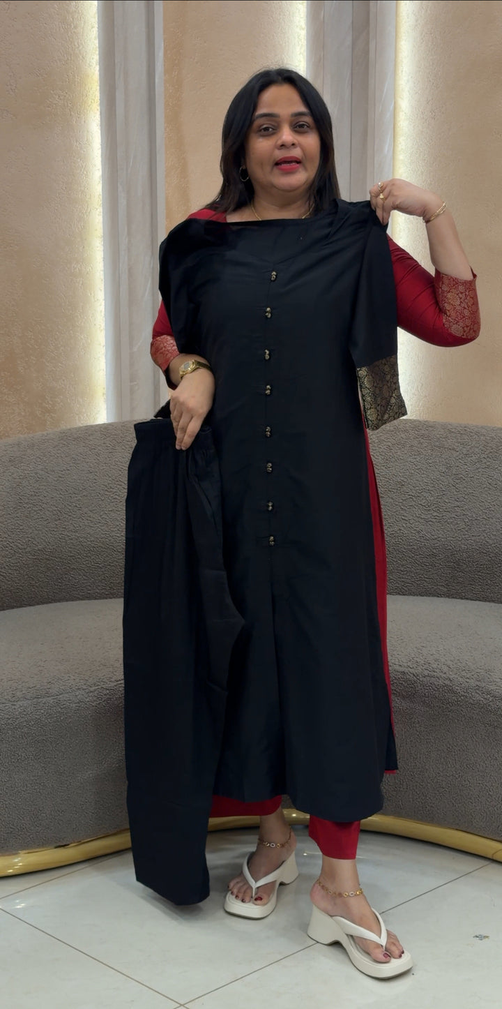 SEMI RAW SILK CO-ORDS SETS - NUWA-195