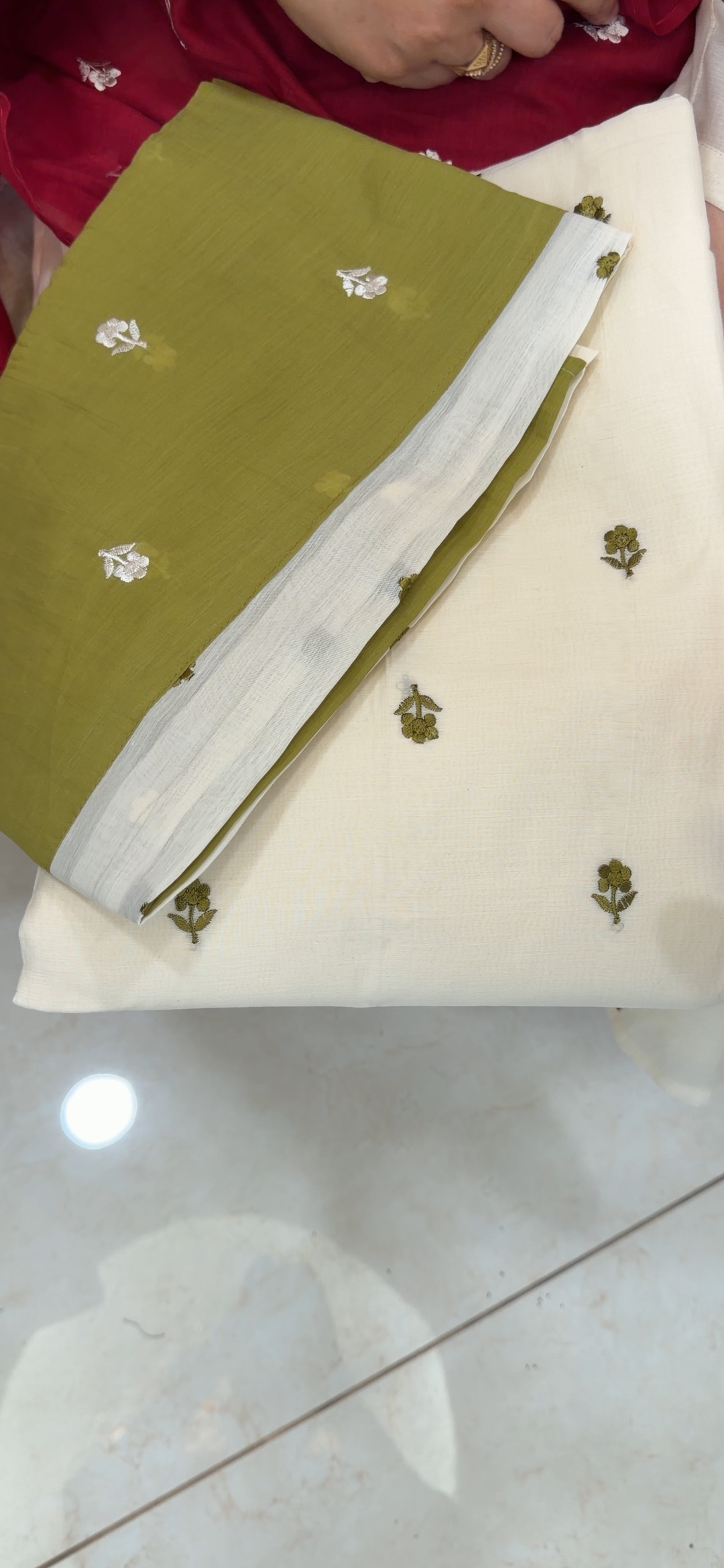 MALAI CHANDERI UNSTITCHED SALWAR SUITS - NUWA - 1660
