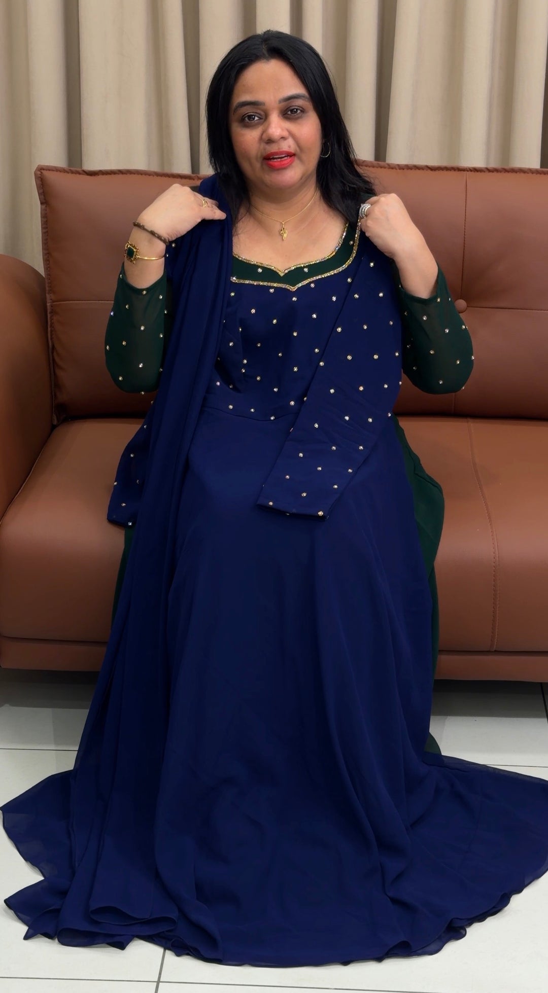 IN-HOUSE PARTY WEAR ANARKALI TO AND DUPATTA - NUWA-2115