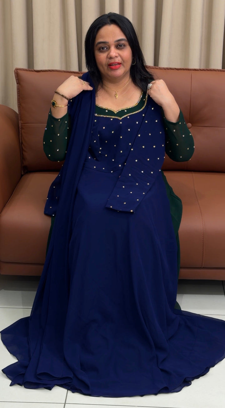 IN-HOUSE PARTY WEAR ANARKALI TO AND DUPATTA - NUWA-2115