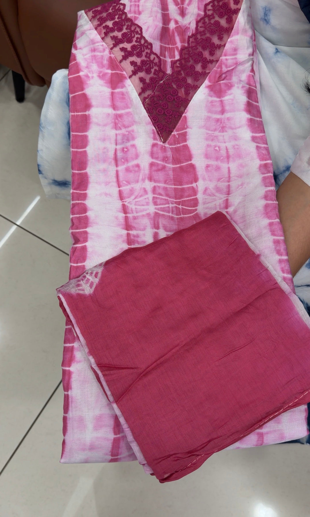TIE AND DYE UNSTITCHED SALWAR SUITS - NUWA-1854