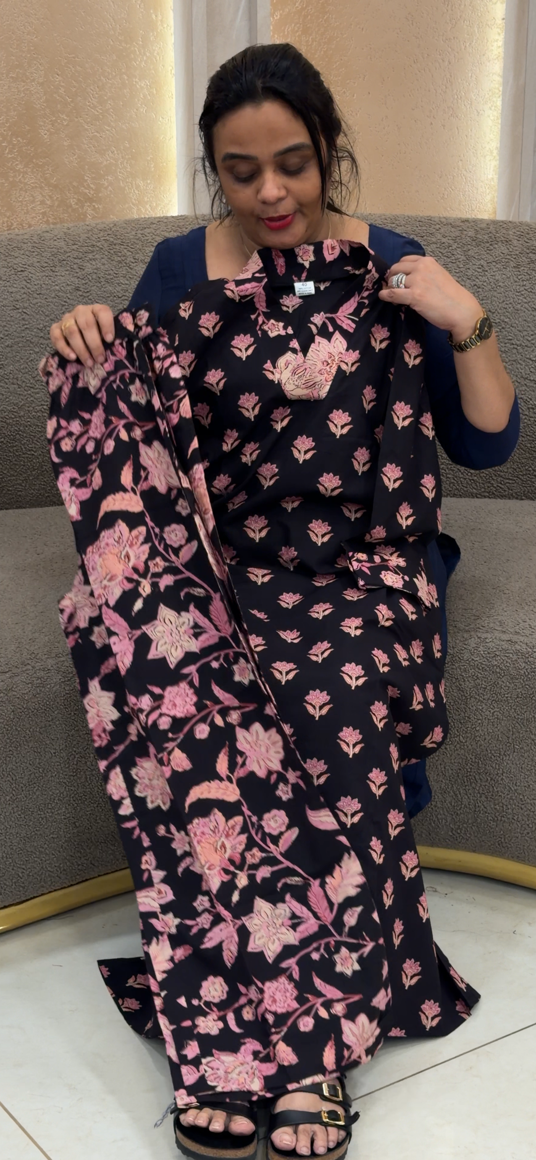 COTTON ALINE TOP, BOTTOM AND DUPATTA - NUWA - 2050
