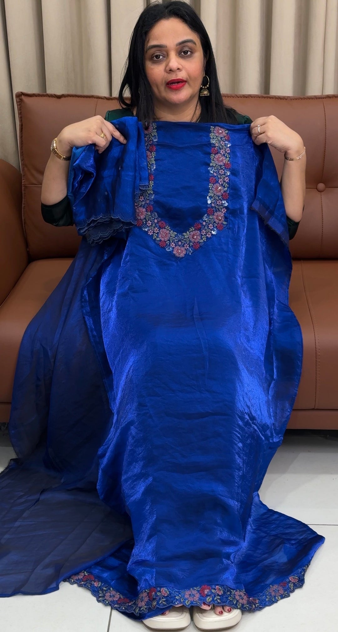 IN-HOUSE VELVET ORGANZATOP,BOTTOM AND DUPATTA - NUWA-1616