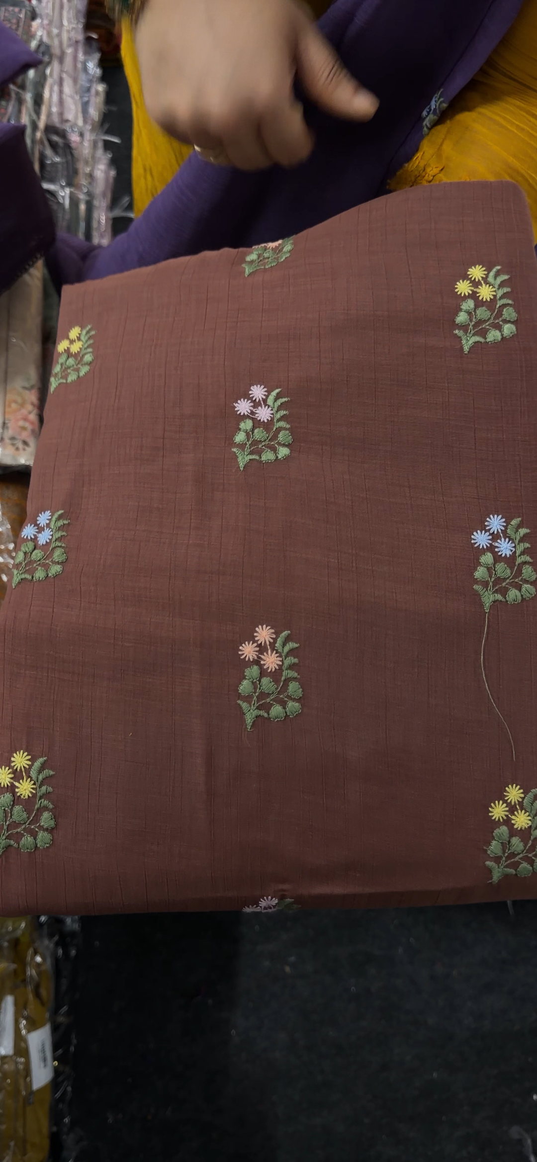MUL CRUSHED UNSTITCHED SALWAR SUITS - NUWA - 1904