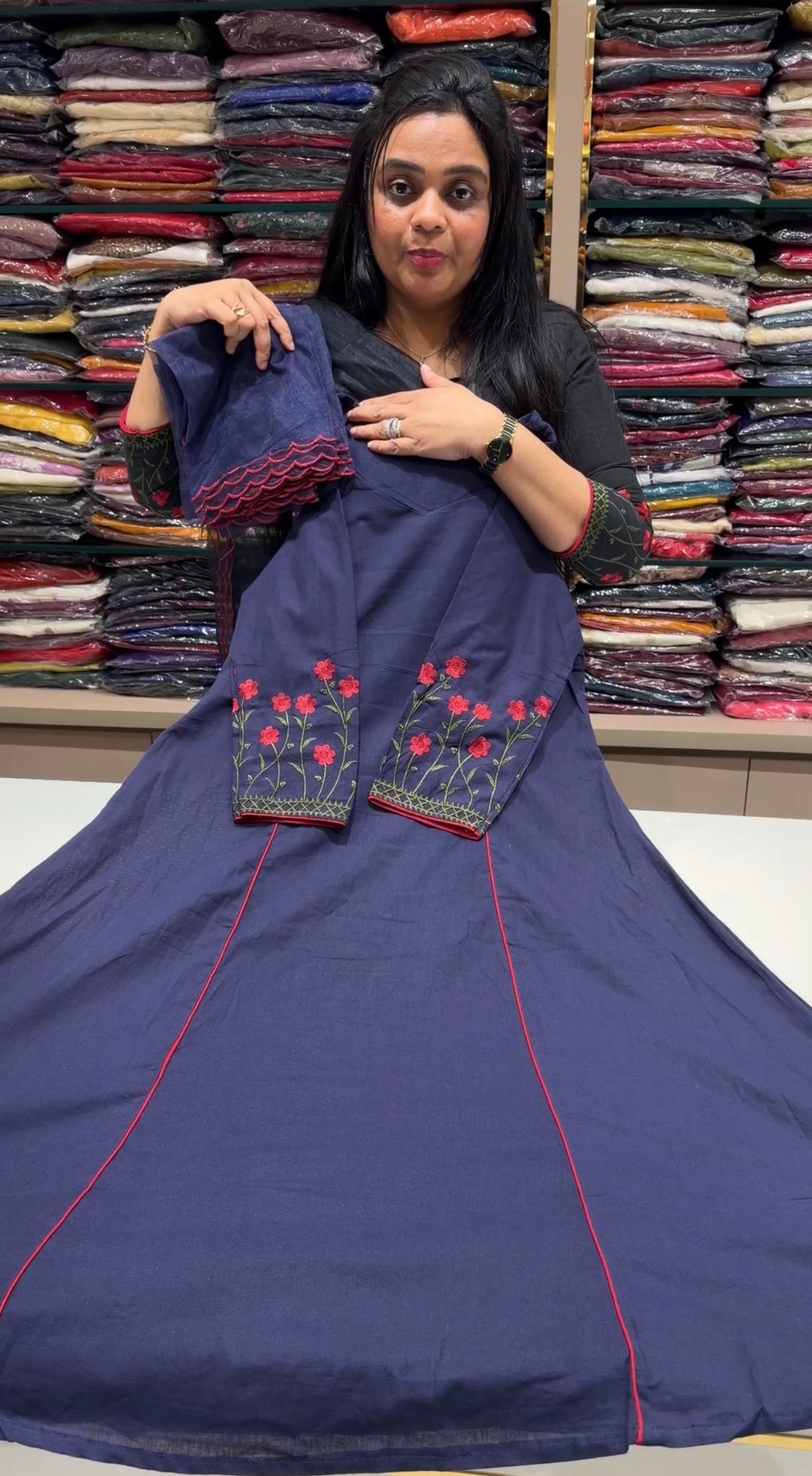 COTTON LINEN TOP,BOTTOM AND DUPATTA - NUWA-1996