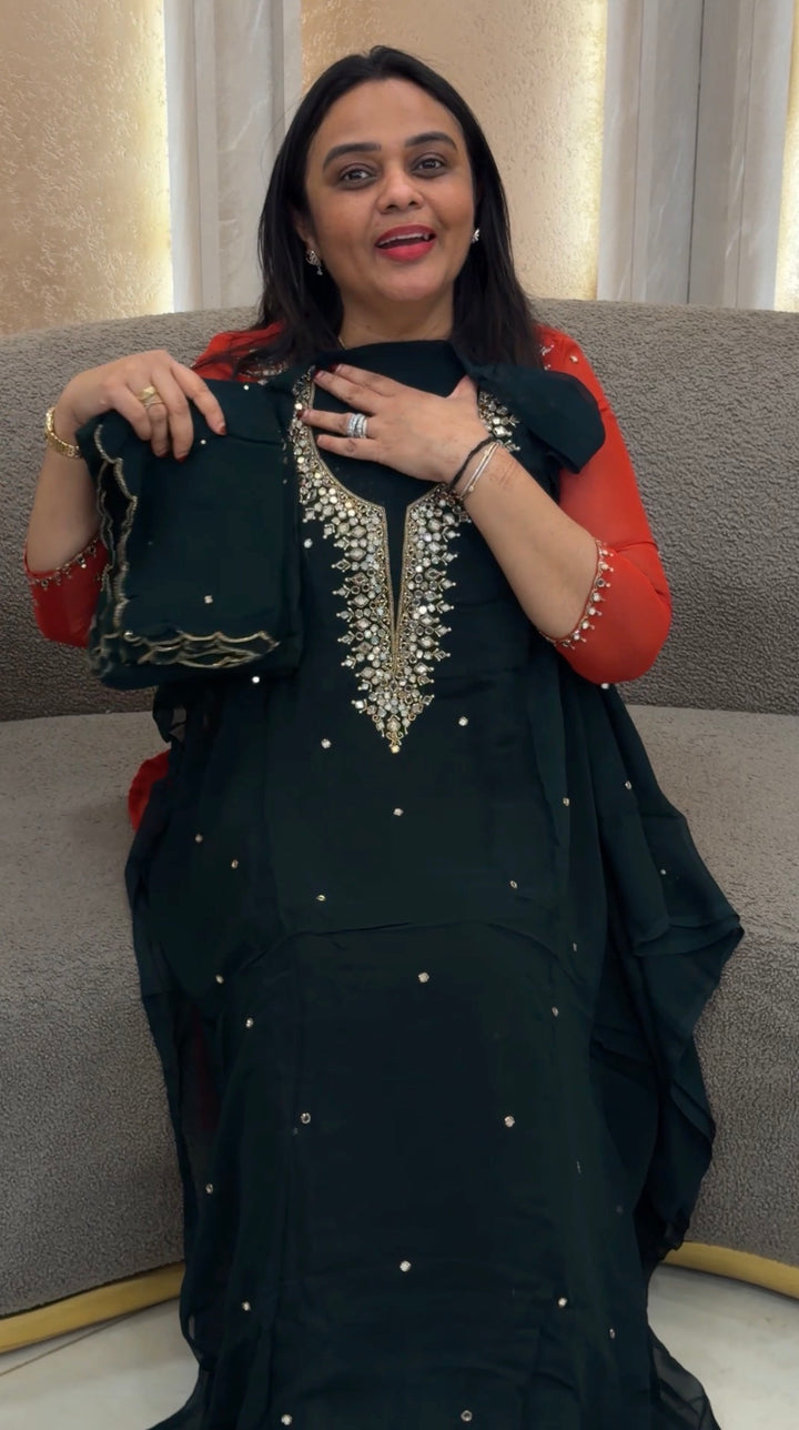 GEORGETTE UNSTITCHED SALWAR SUITS - NUWA-846