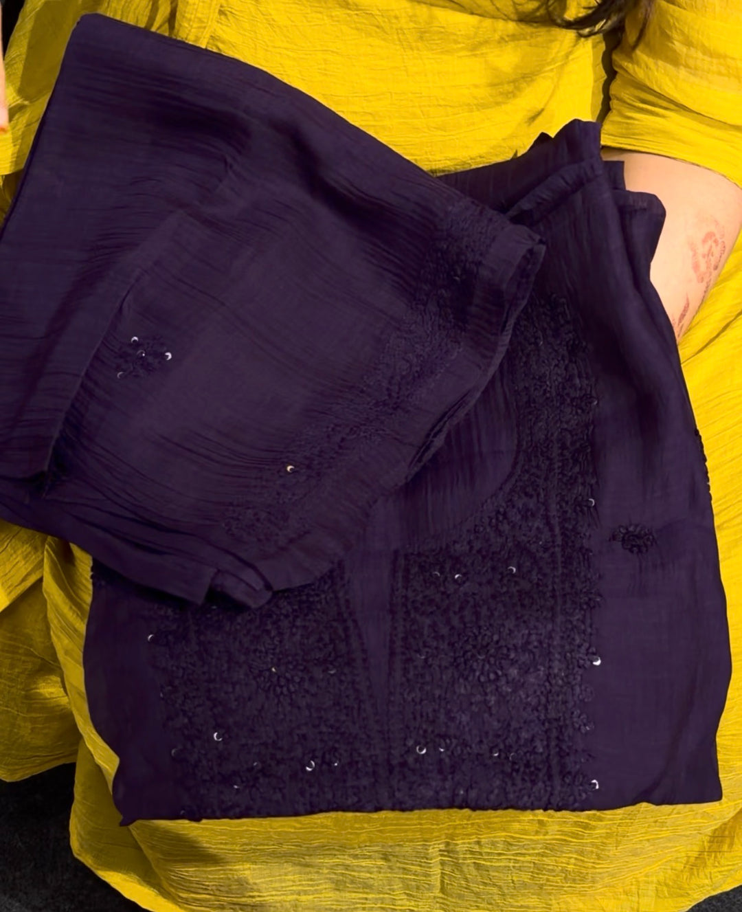 LUCKNOWI CHIKANKARI UNSTITCHED SALWAR SUITS - NUWA-1293