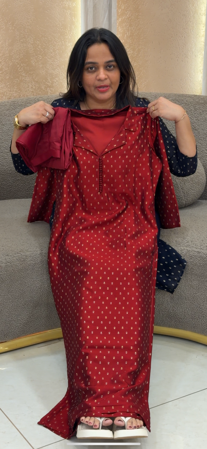 SEMI RAW SILK CO-ORDS SETS - NUWA - 245