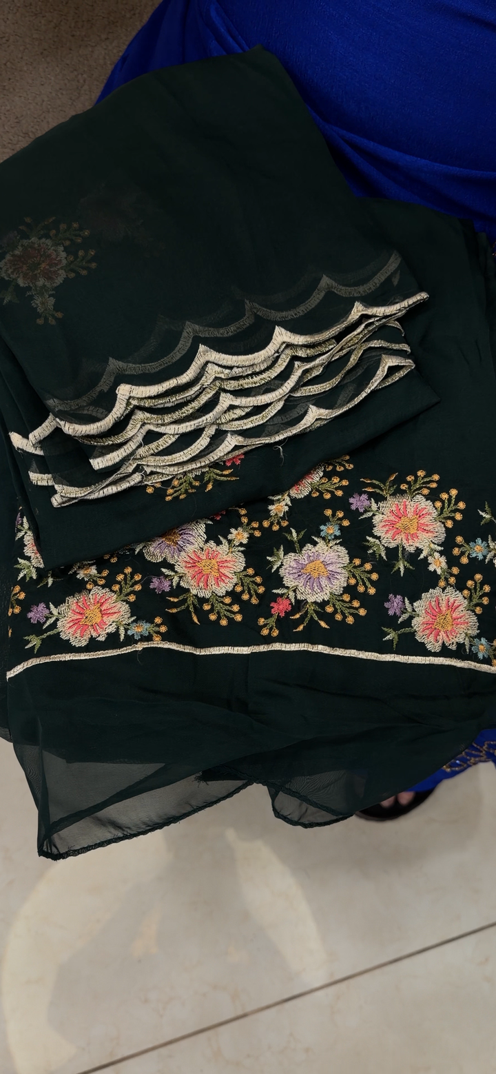 SOFT ORGANZA UNSTITCHED SALWAR SUITS - NUWA - 2098