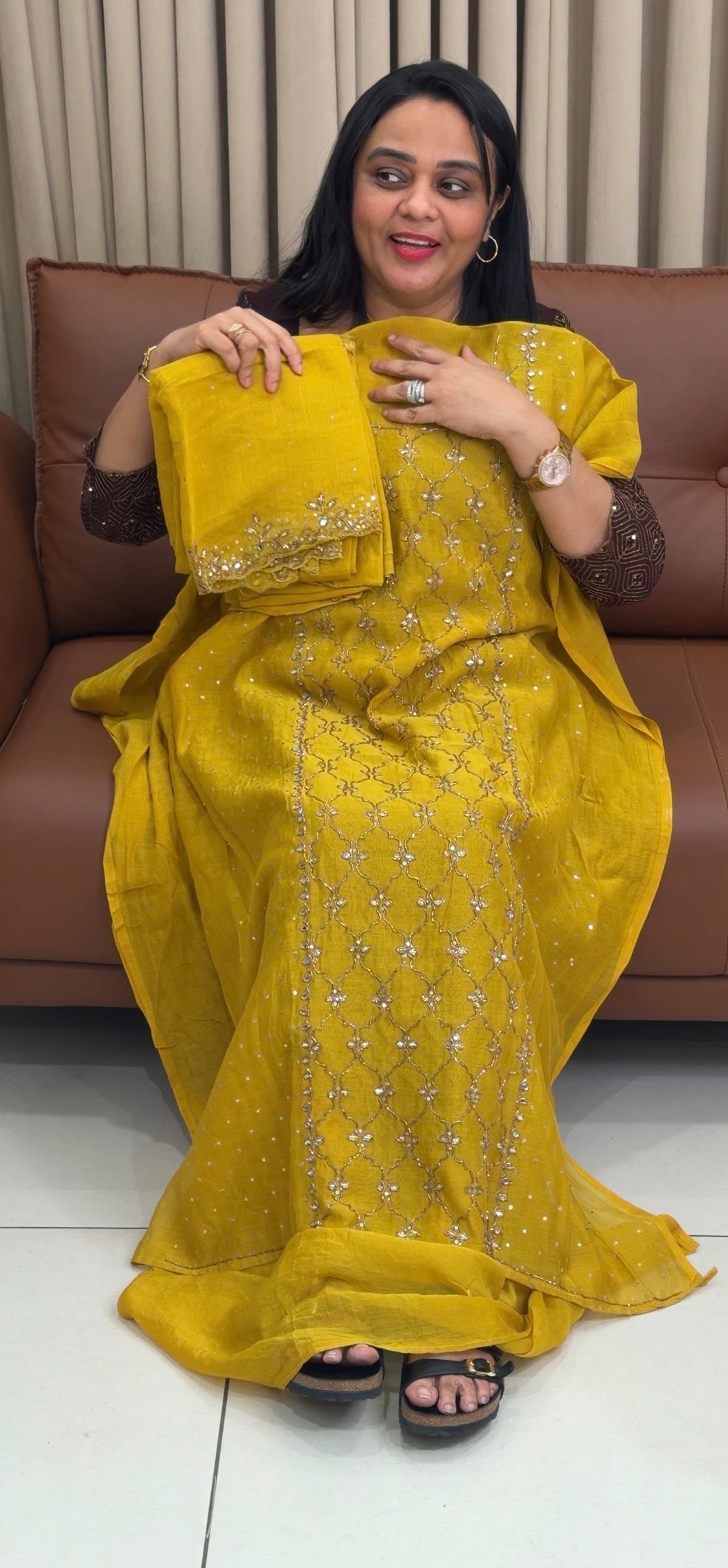 MALAI CHANDERI UNSTITCHED SALWAR SUITS - NUWA-1928