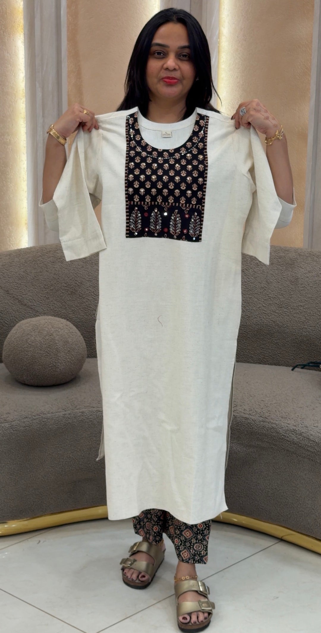 COTTON SLITTED TOPS - NUWA-1257