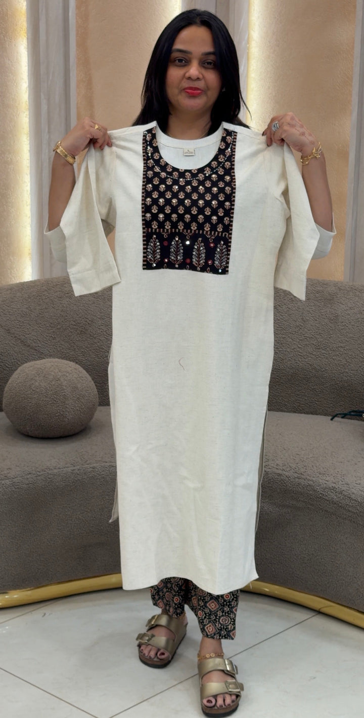 COTTON SLITTED TOPS - NUWA-1257