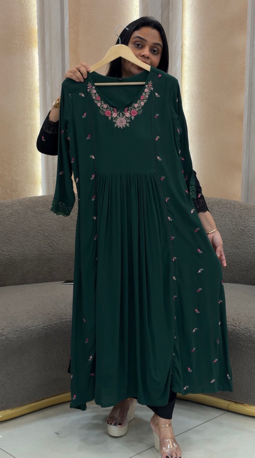 WRINKLE RAYON ALINE TOPS - NUWA-1164