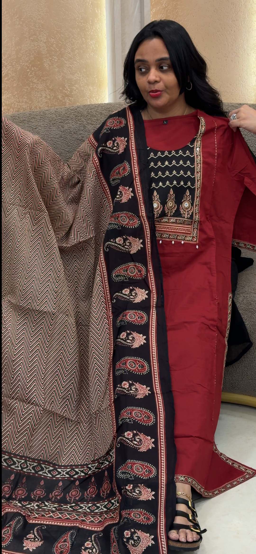 COTTON TOP, BOTTOM AND DUPATTA  - NUWA - 2090