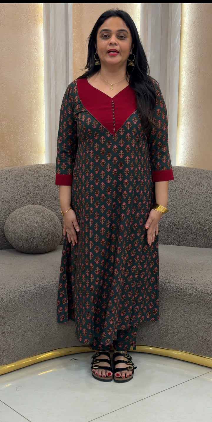 IN-HOUSE PRINTED RAYON CO-ORDS SETS - NUWA-1656