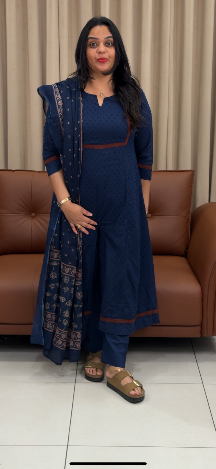 COTTON TOP, BOTTOM AND DUPATTA  - NUWA - 1385