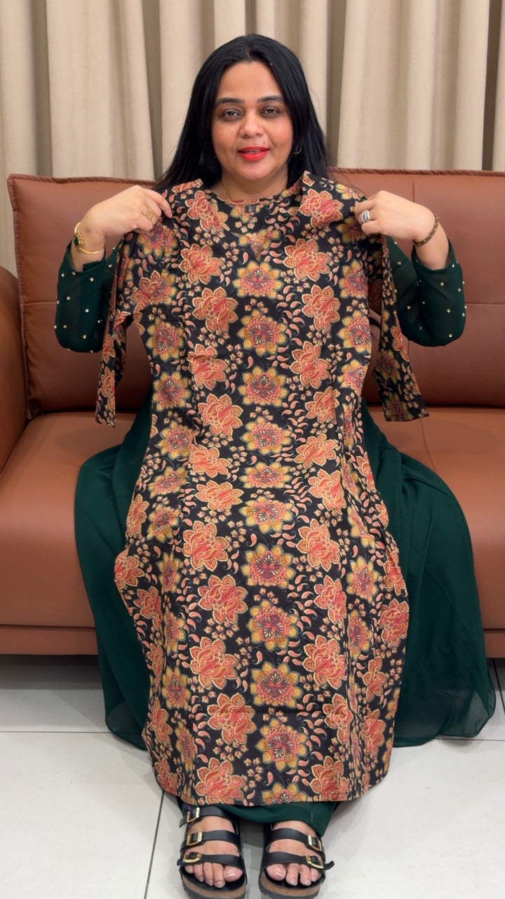 COTTON PRINTED ALINE TOPS - NUWA-2116