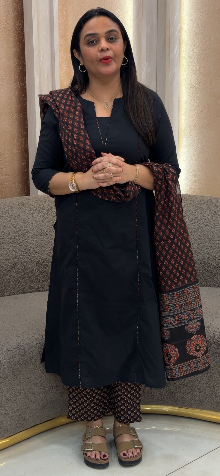 COTTON TOP, BOTTOM AND DUPATTA - NUWA - 1106