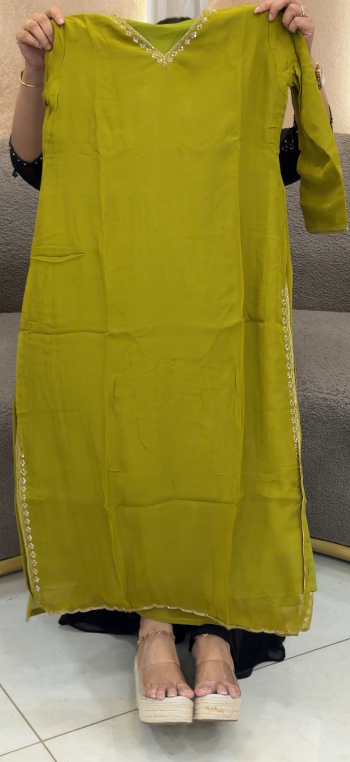 VISCOSE GEORGETTE SLITTED TOPS - NUWA - 2295
