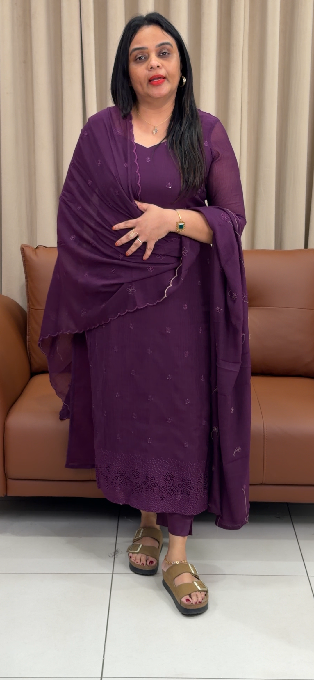 MUL CRUSHED UNSTITCHED SALWAR SUITS - NUWA - 1369