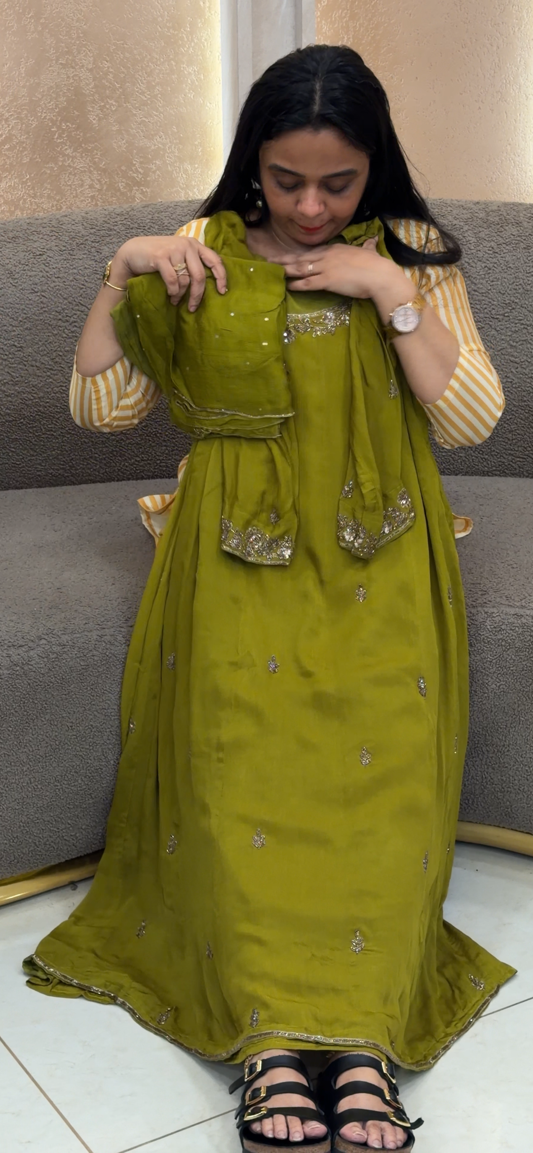 ANARKALI TOP, BOTTOM AND DUPATTA - NUWA - 2307