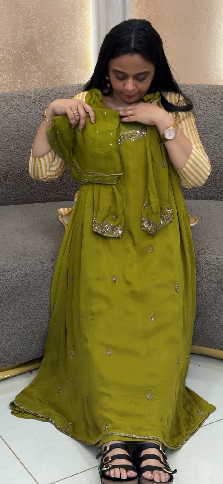 ANARKALI TOP, BOTTOM AND DUPATTA - NUWA - 2307