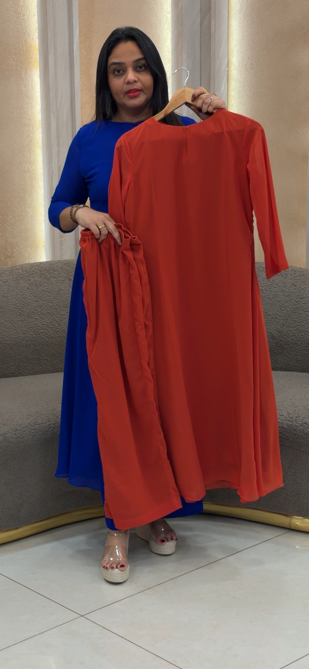 GEORGETTE ALINE CO-ODS SETS WITH SLEEVES  - NUWA - 1217