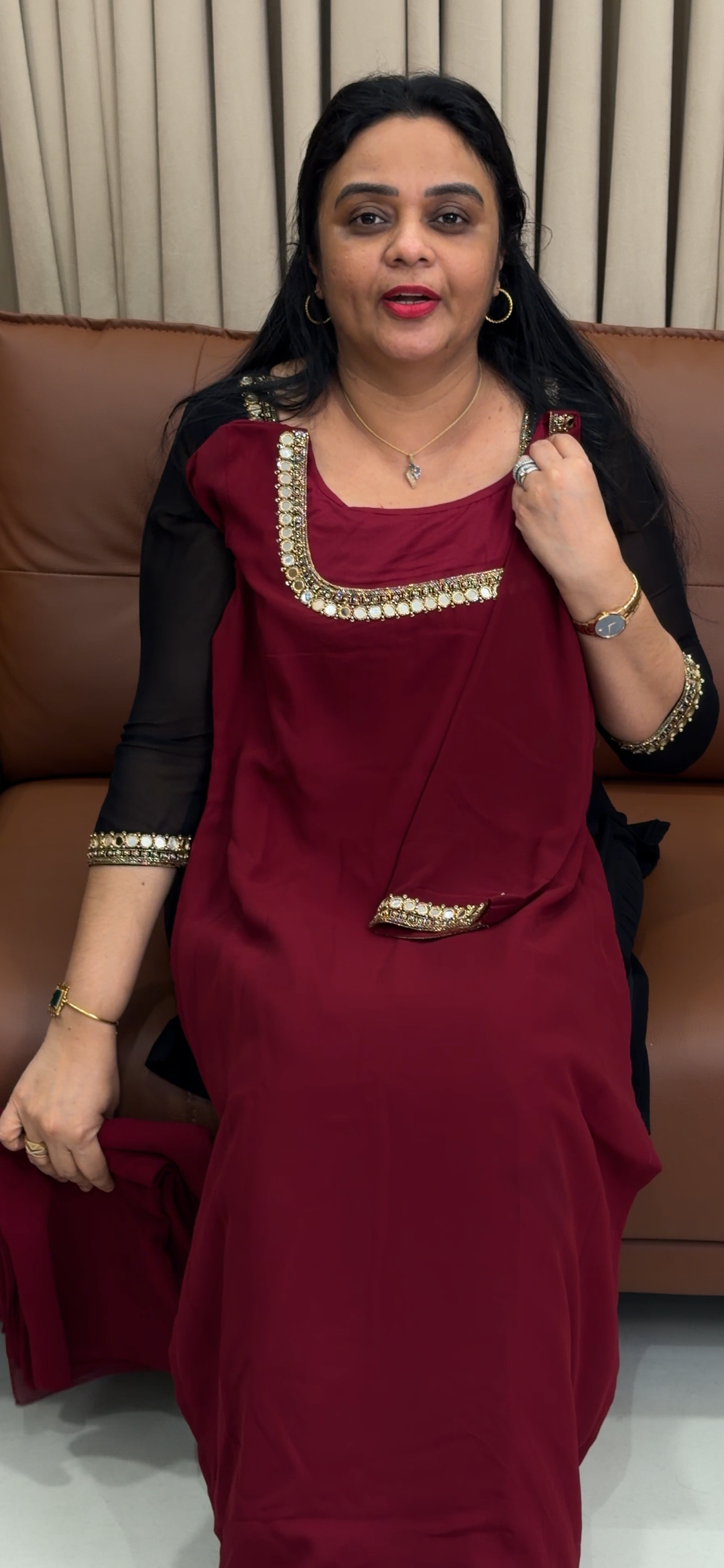 IN-HOUSE FAUX GEORGETTE TOP, BOTTOM AND DUPATTA - NUWA - 1858