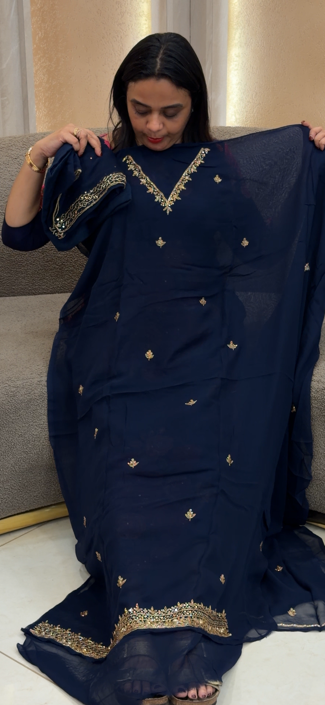 VISCOSE GEORGETTE UNSTITCHED SALWAR SUITS - NUWA - 786