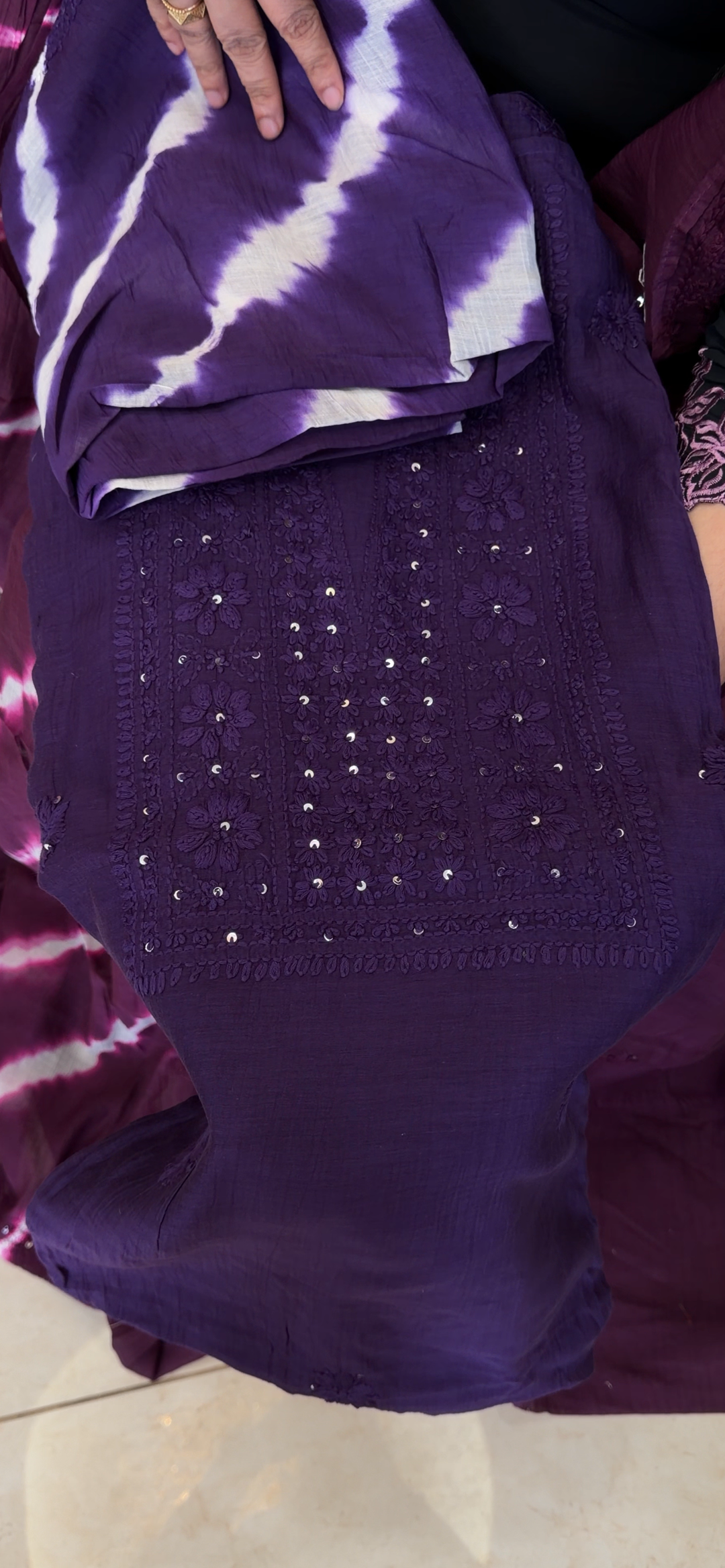 CHIKANKARI UNSTITCHED SALWAR SUITS - NUWA-2060