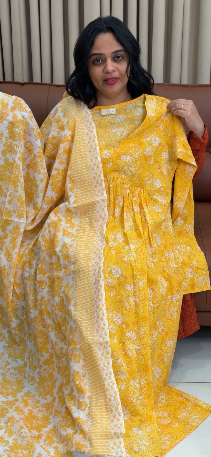 ALIYA CUT ALINE TOP AND DUPATTA - NUWA - 1790