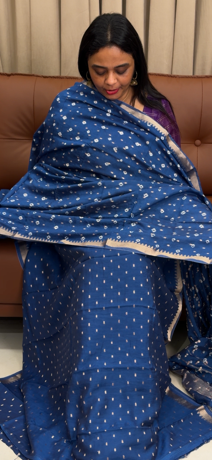 MALAI CHANDERI UNSTITCHED SALWAR SUITS - NUWA - 1561