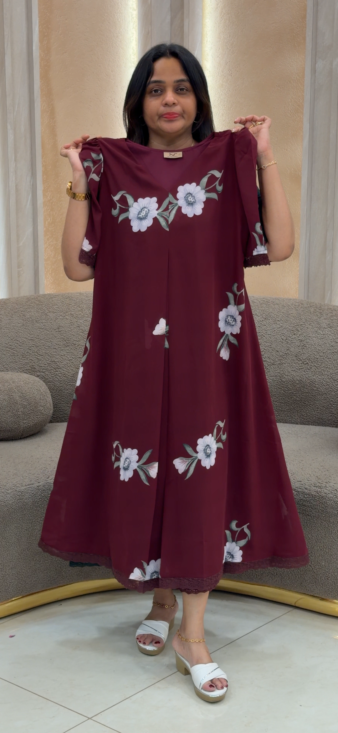 FAUX GEORGETTE LONG ALINE FROCKS - NUWA - 176