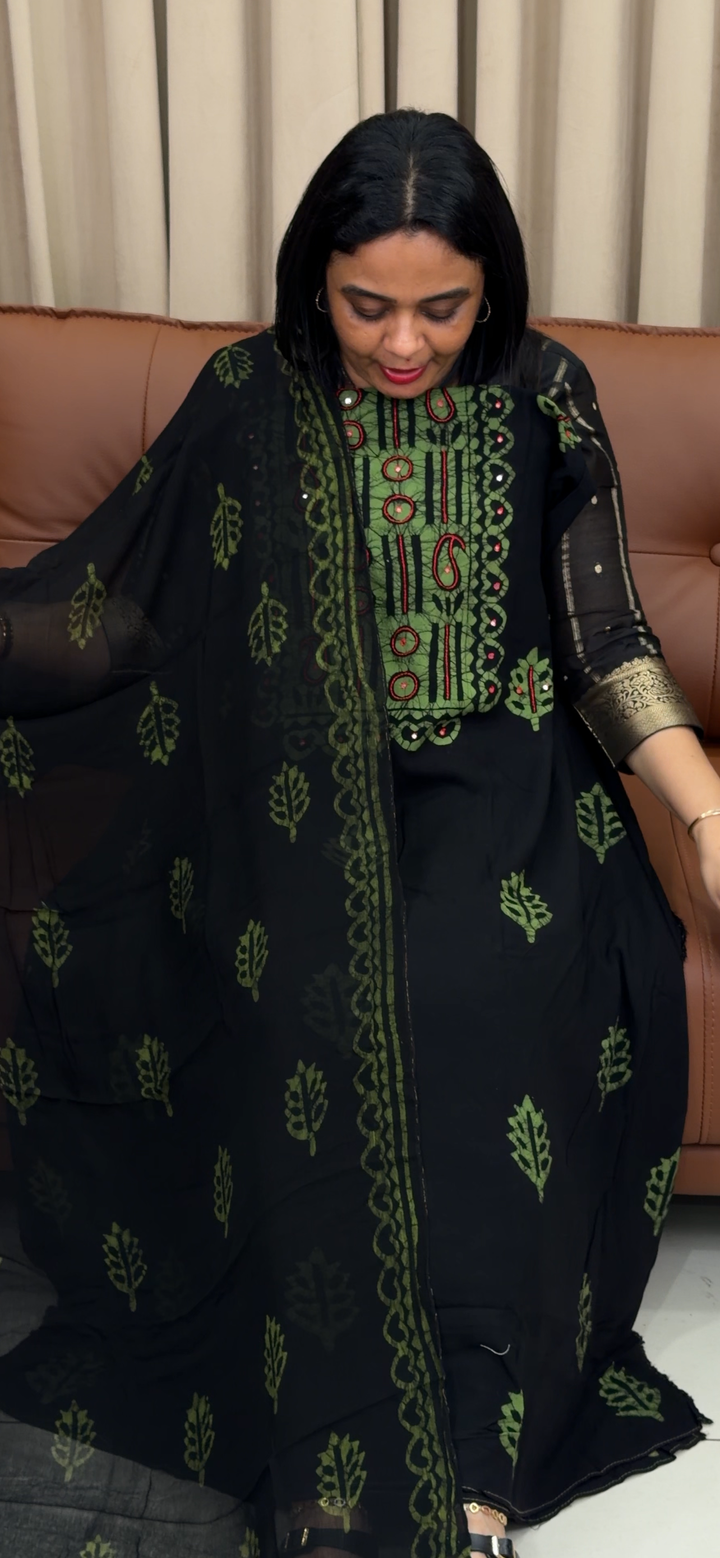 PRINTED RAYON UNSTITCHED SALWRA SUITS - NUWA - 1572