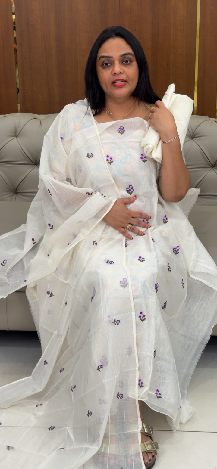 MUL CHANDERI UNSTITCHED SALWAR SUITS - NUWA - 996