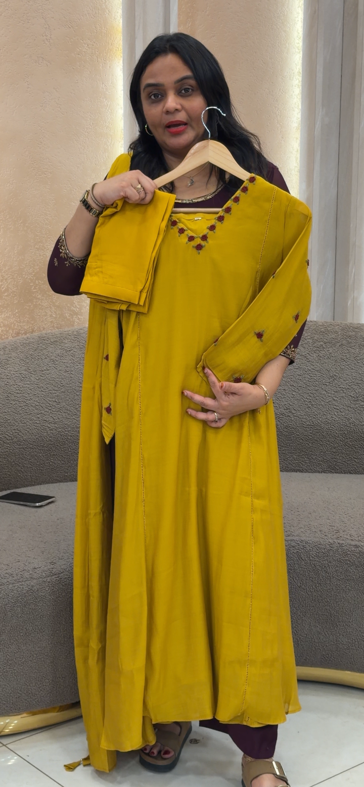 MUL CHANDERI TOP, BOTTOM AND DUPATTA - NUWA - 1197