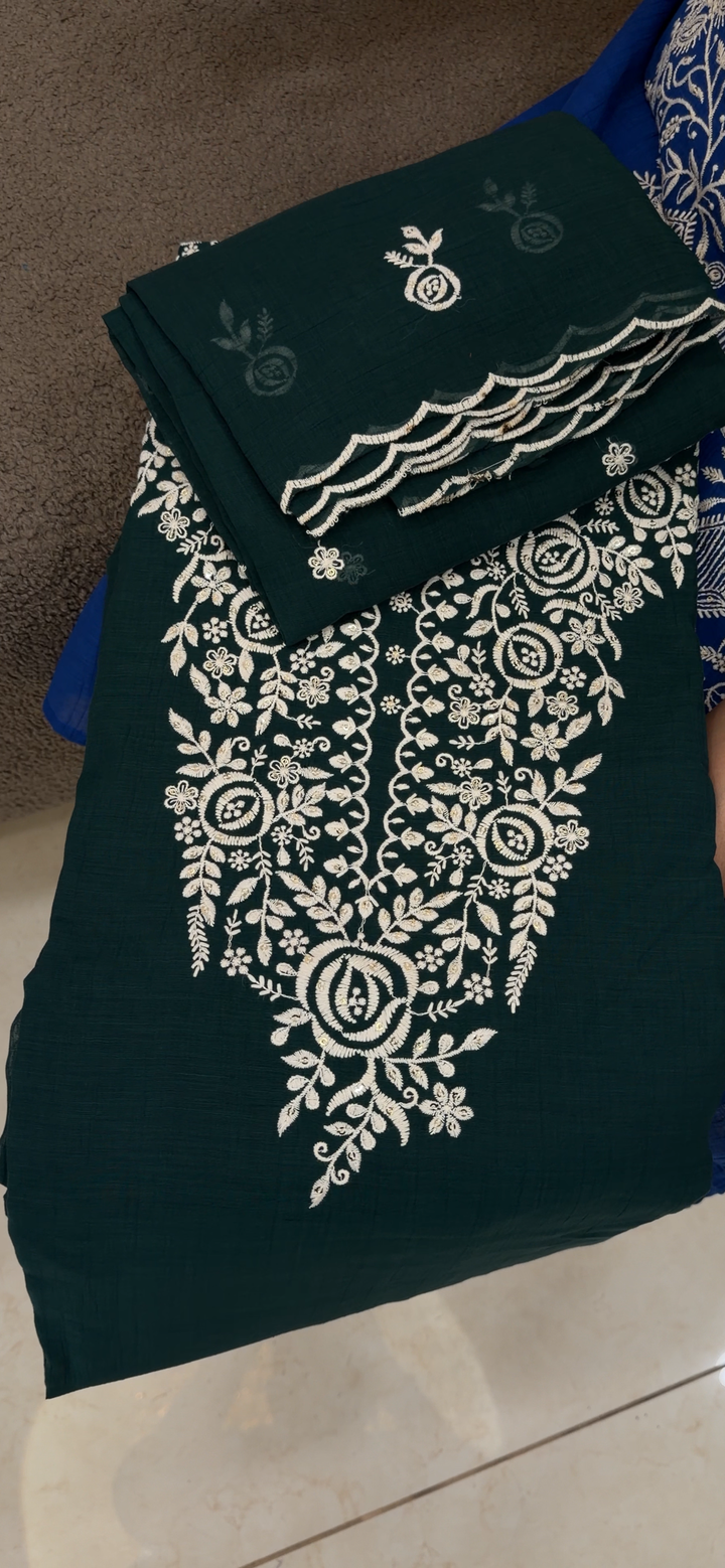 MUL CRUSHED UNSTITCHED SALWAR SUITS - NUWA - 1763