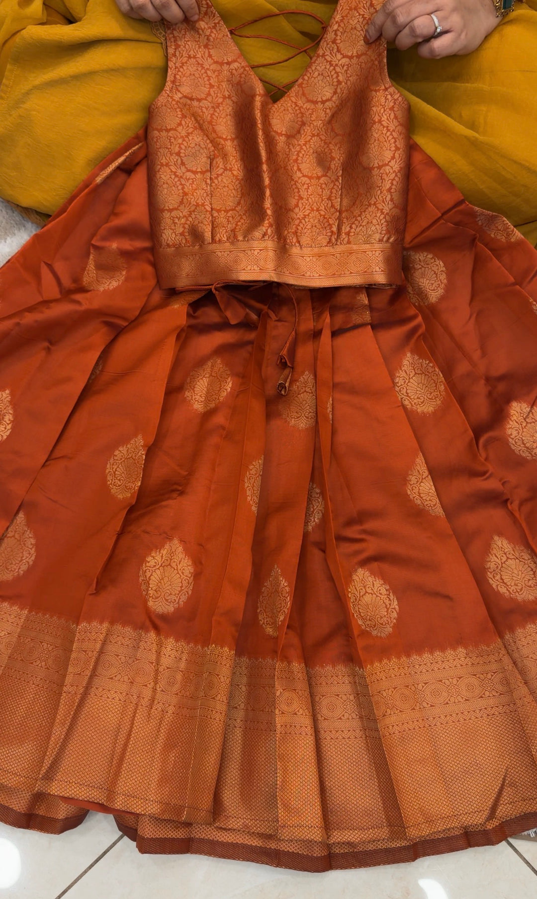 IN-HOUSE SILK CROP TOP AND SKIRTS  - NUWA-1394