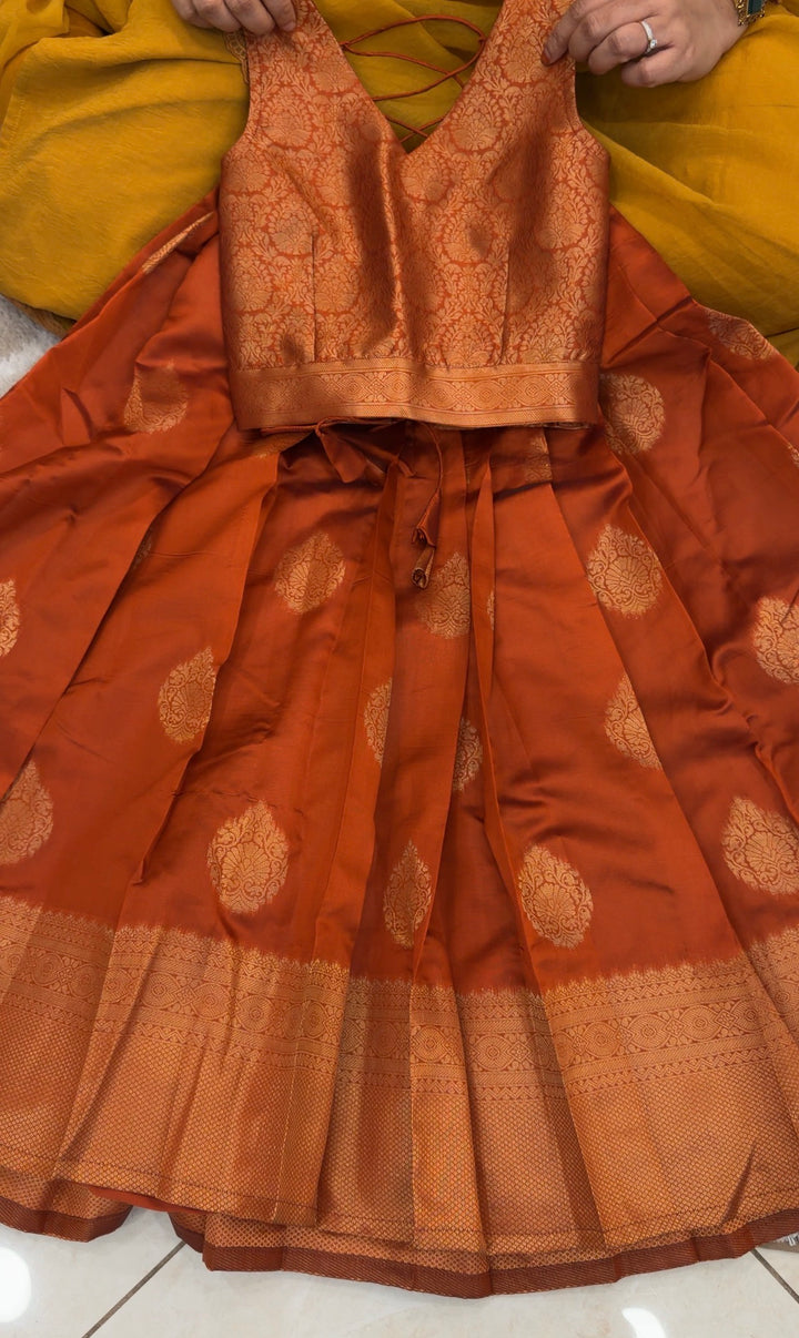 IN-HOUSE SILK CROP TOP AND SKIRTS  - NUWA-1394