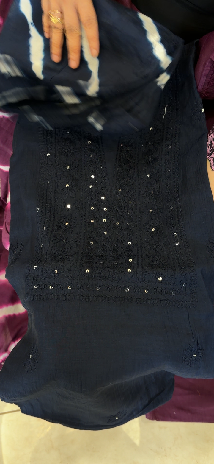 CHIKANKARI UNSTITCHED SALWAR SUITS - NUWA-2060