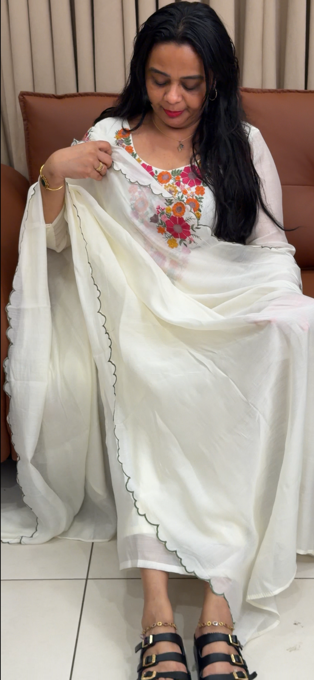MUL CHANDERI UNSTITCHED SALWAR SUITS - NUWA - 1972