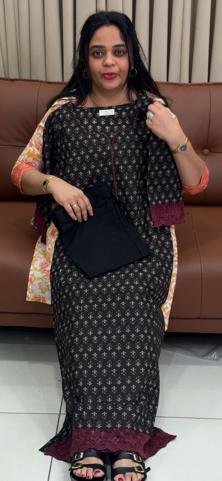 PRINTED COTTON TOP AND BOTTOM  - NUWA - 1866